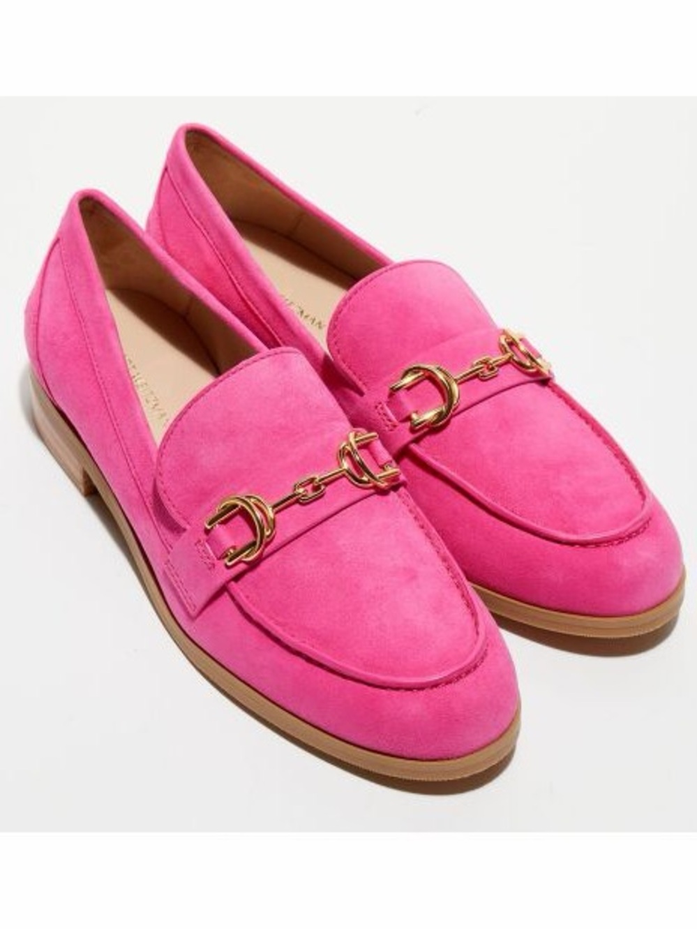 NWT STUART WEITZMAN Owen Buckle Loafer in Peonia Hot Pink Size 7